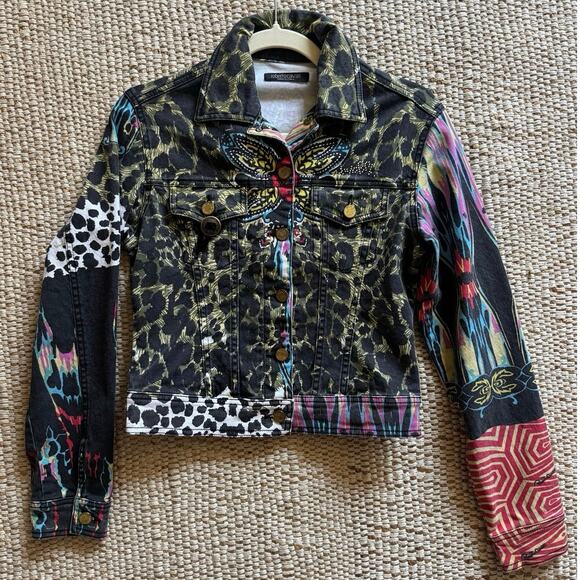 Roberto Cavalli Jackets & Blazers - Roberto Cavalli Vintage Y2K Archival Maximalist Jacket XS Made in Italy Cotton